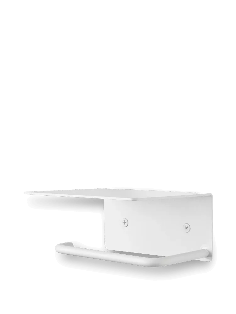 Dora Toilet Paper Holder - Shelf - White Ferm Living - COM