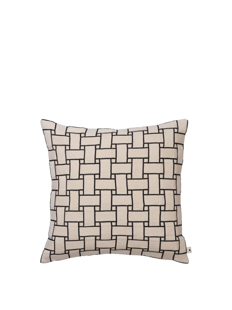 Lattice Cushion - Off-White/Black Ferm Living - COM
