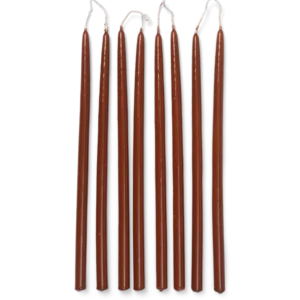 Spike Slim Candles - Set 8 - Rust Ferm Living - COM