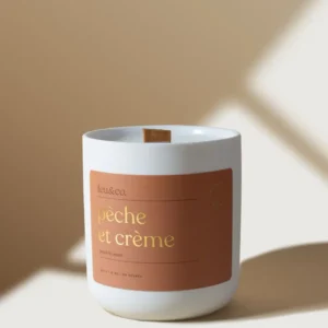 FEU & CO. Bougie Pêche et Crème FEU&CO
