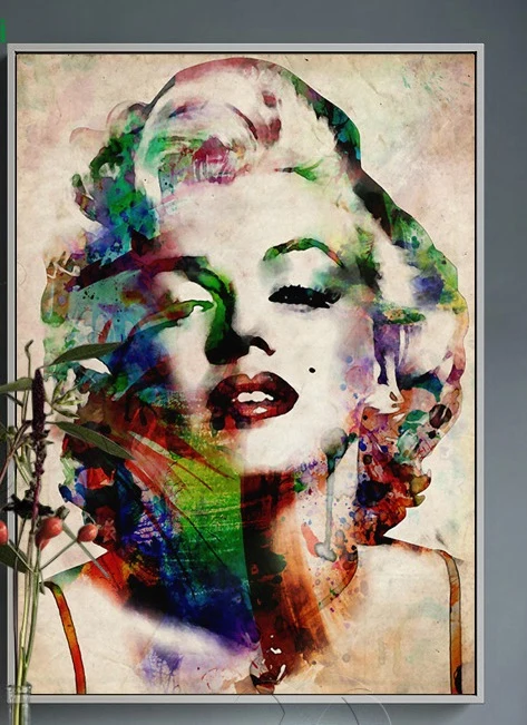Peinture portrait Marilyn Monroe pop art fine art france