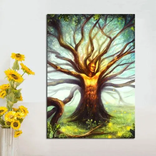 Toile abstraite, arbre de la vie M fine art france