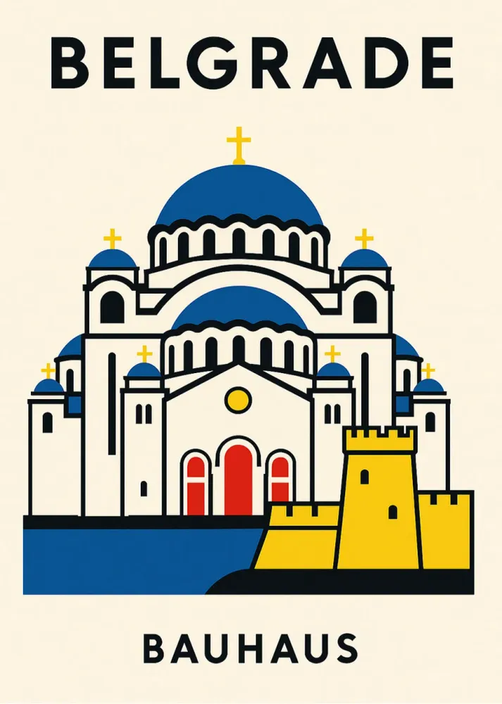Affiche Belgrade Bauhaus Fine Artic