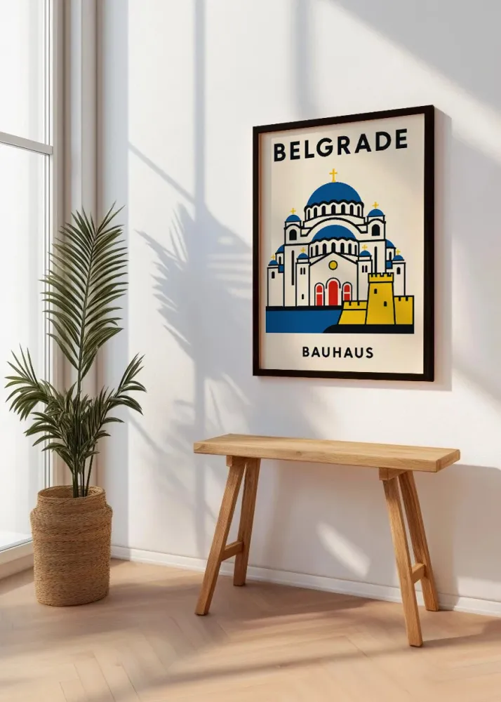 Affiche Belgrade Bauhaus Fine Artic
