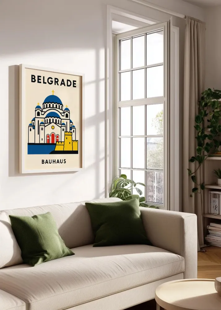 Affiche Belgrade Bauhaus Fine Artic