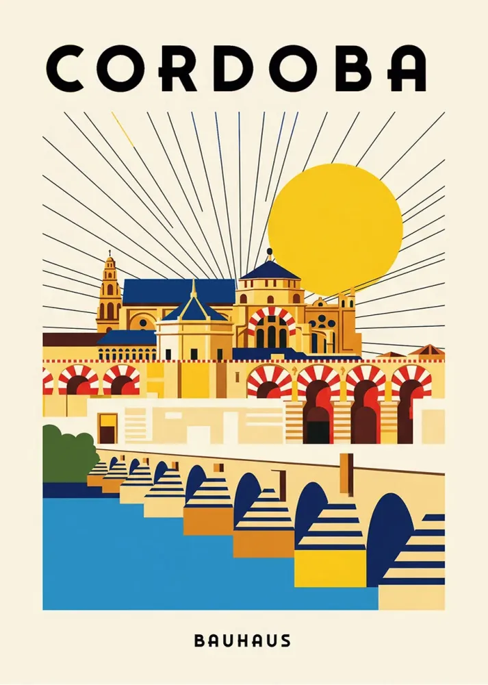 Affiche Córdoba Bauhaus Fine Artic
