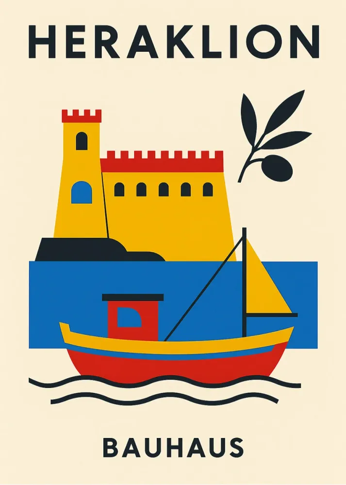 Affiche Heraklion Bauhaus Fine Artic