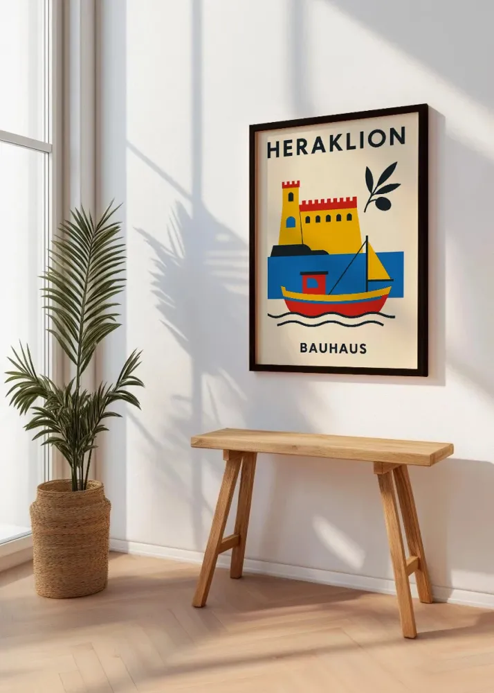 Affiche Heraklion Bauhaus Fine Artic
