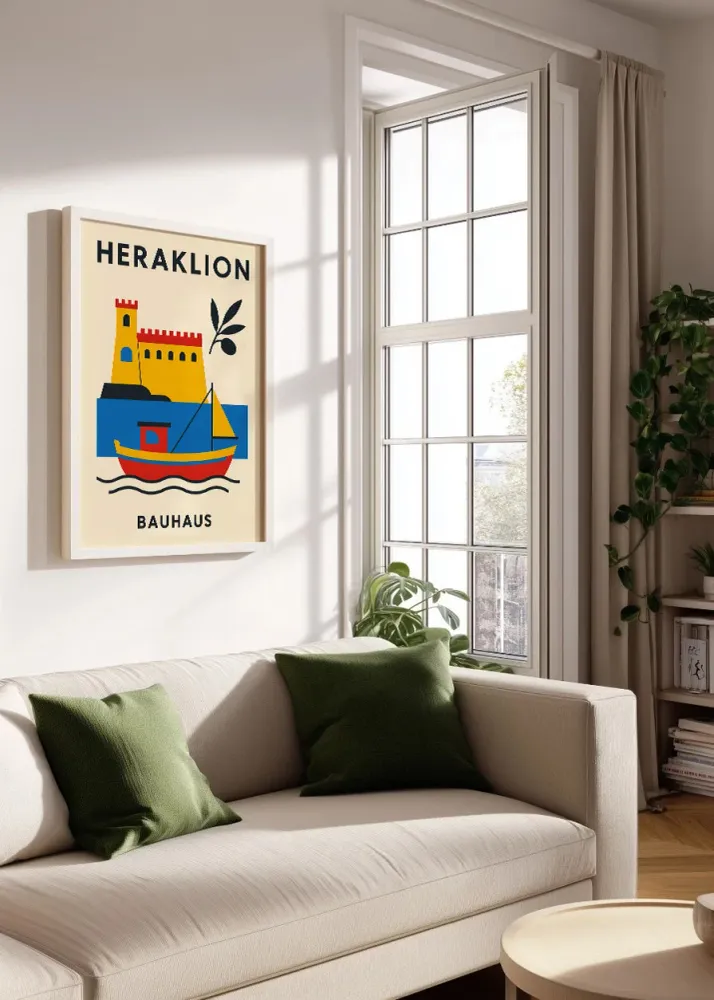 Affiche Heraklion Bauhaus Fine Artic