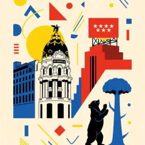 Affiche Madrid Bauhaus Fine Artic