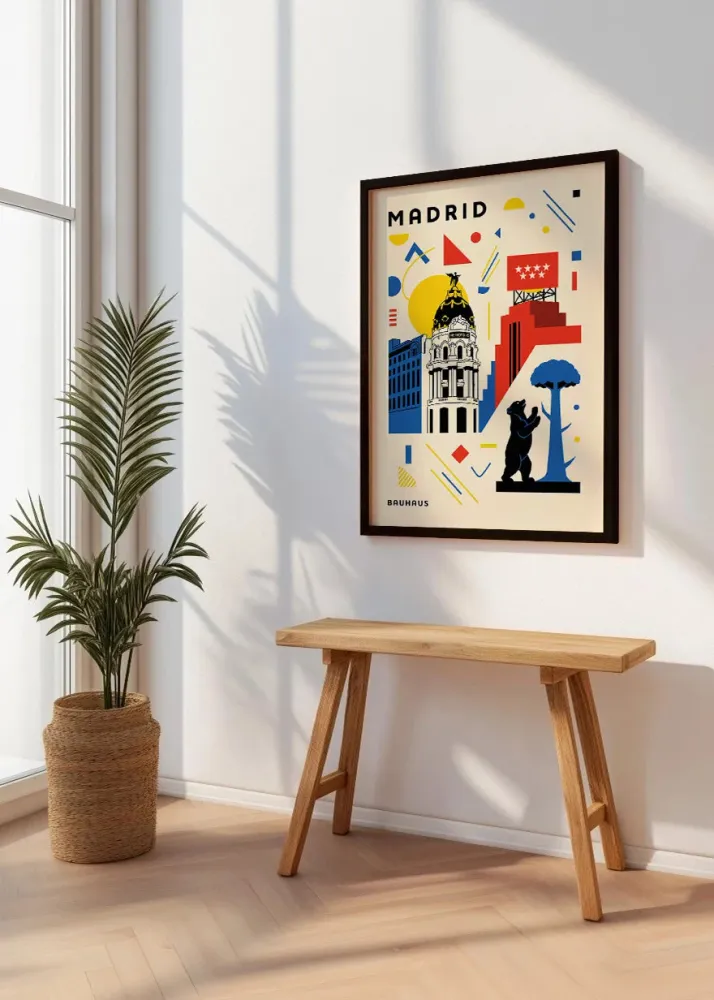 Affiche Madrid Bauhaus Fine Artic