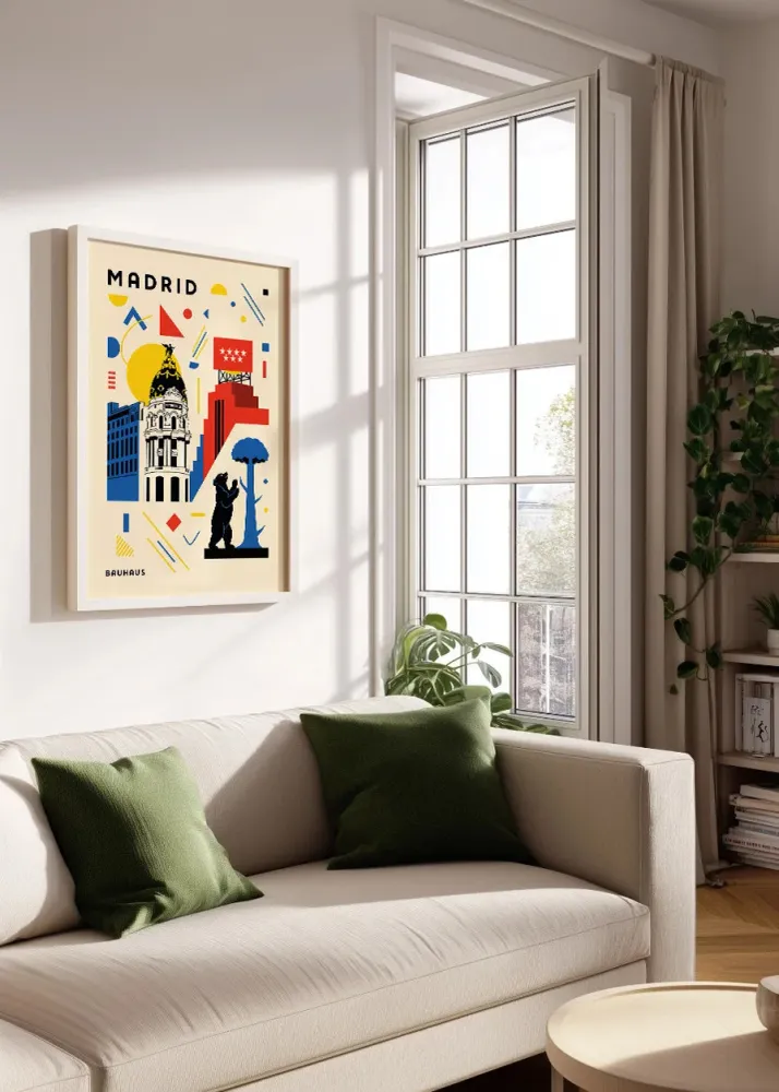 Affiche Madrid Bauhaus Fine Artic