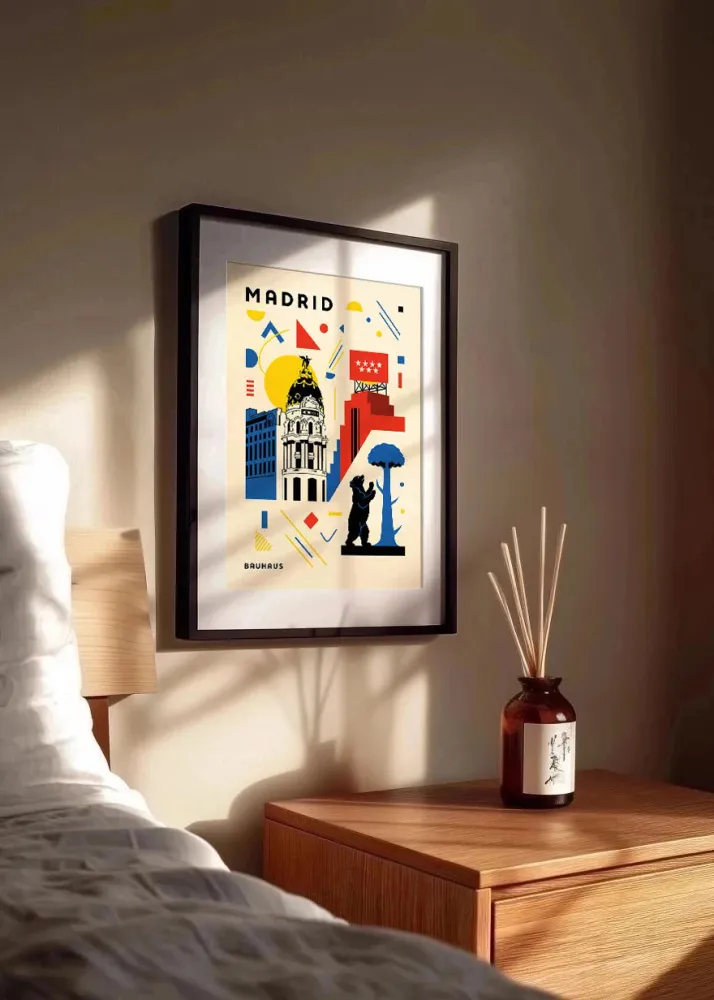 Affiche Madrid Bauhaus Fine Artic