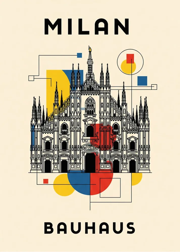 Affiche Milan Bauhaus Fine Artic