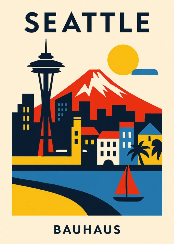 Affiche Seattle Bauhaus Fine Artic