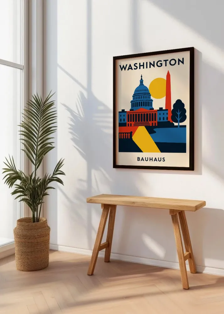 Affiche Washington Bauhaus Fine Artic