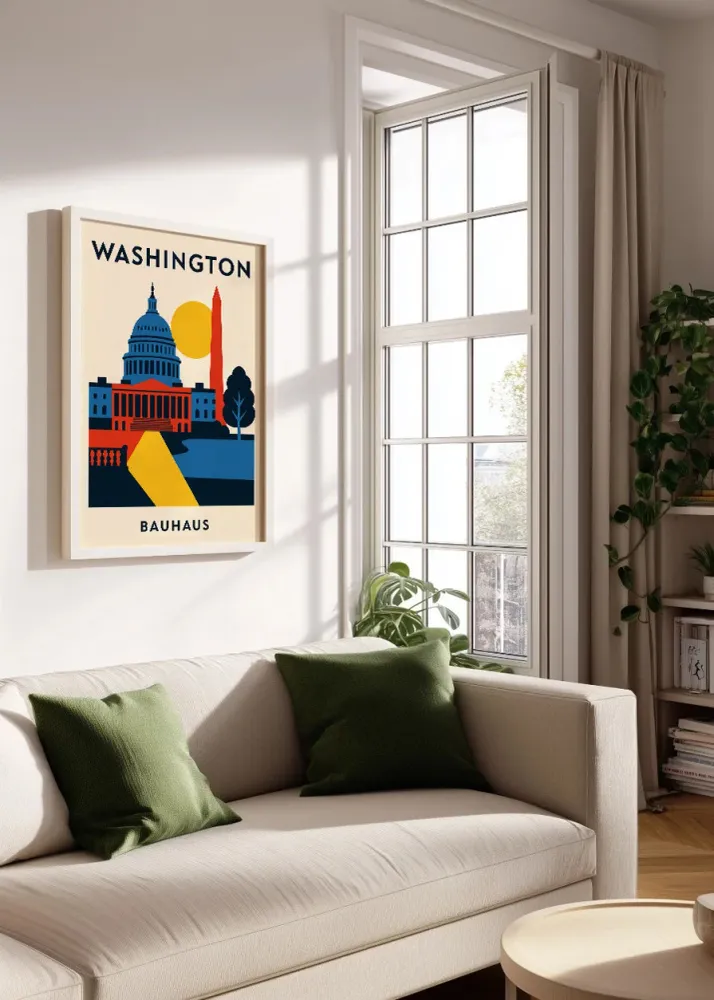 Affiche Washington Bauhaus Fine Artic