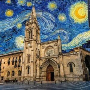 Cathédrale de Santiago à Bilbao - Nuit sauvage Fine Artic