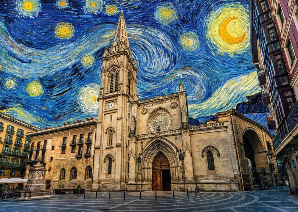 Cathédrale de Santiago à Bilbao - Nuit sauvage Fine Artic