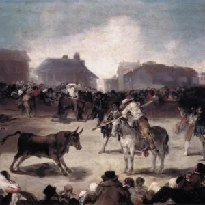 Corrida de taureaux de village (Goya) Fine Artic