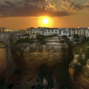 Coucher de soleil à Ronda (Málaga) Fine Artic