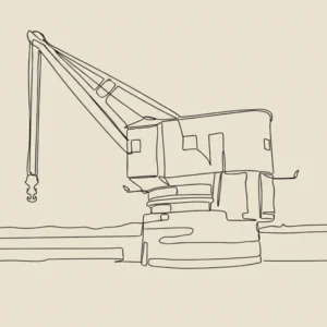 La grue de pierre de Santander dans le style de Picasso Fine Artic