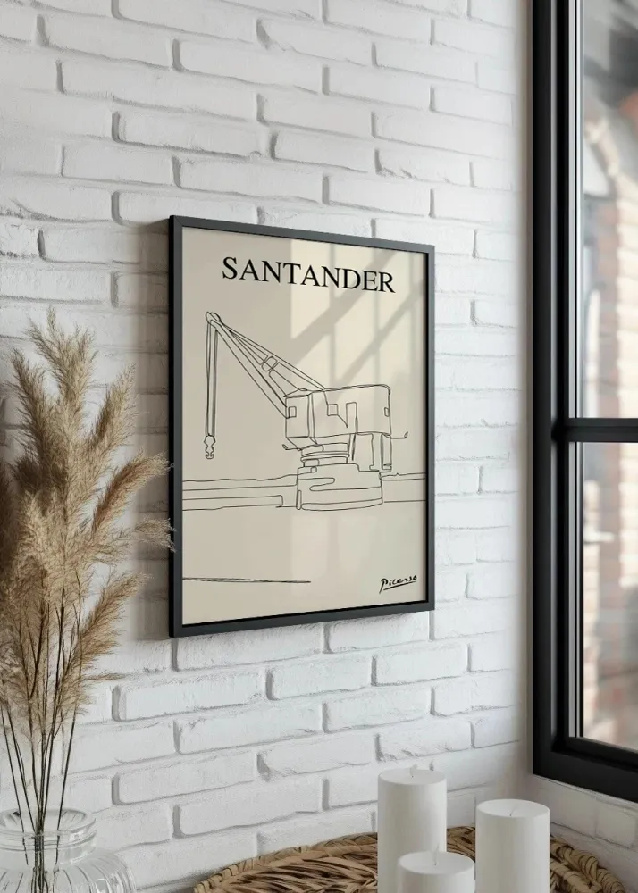 La grue de pierre de Santander dans le style de Picasso Fine Artic