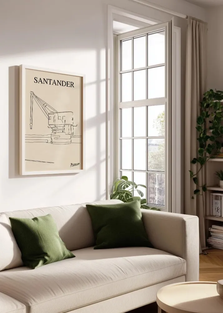 La grue de pierre de Santander dans le style de Picasso Fine Artic