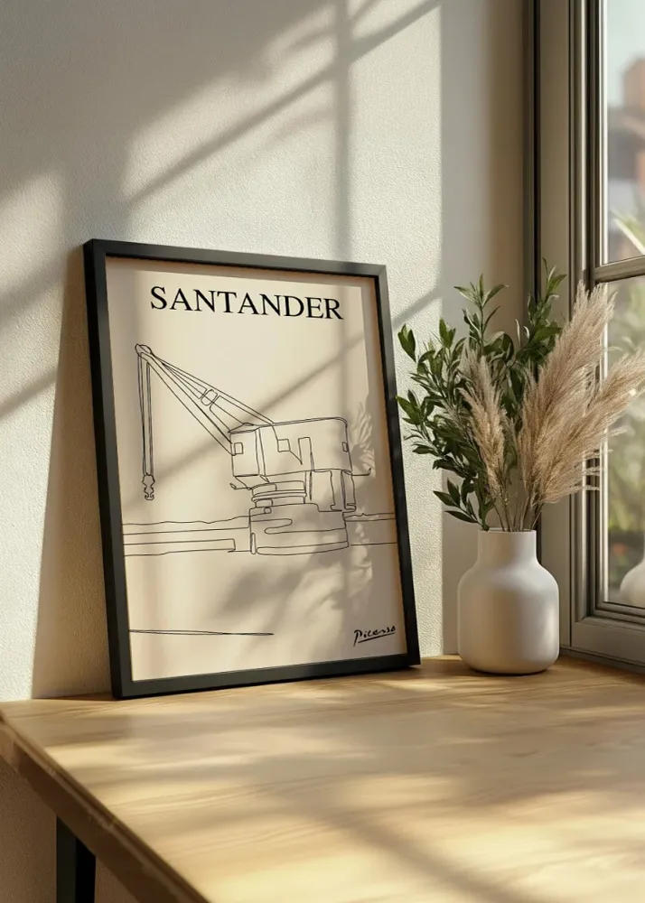 La grue de pierre de Santander dans le style de Picasso Fine Artic