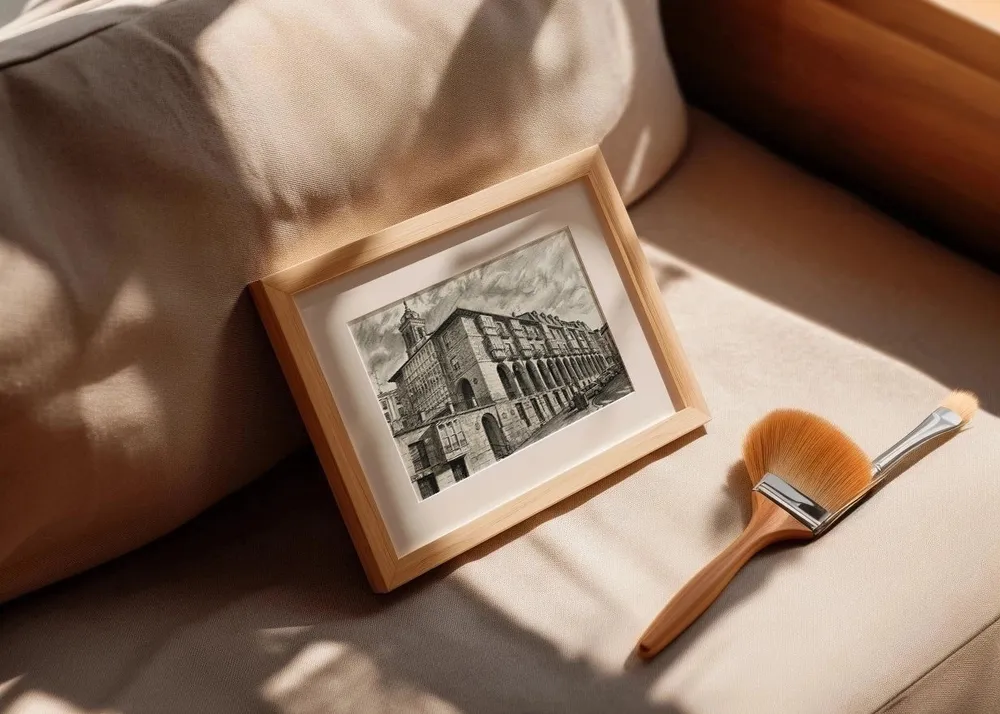 Les Arquillos de Vitoria style crayon Fine Artic