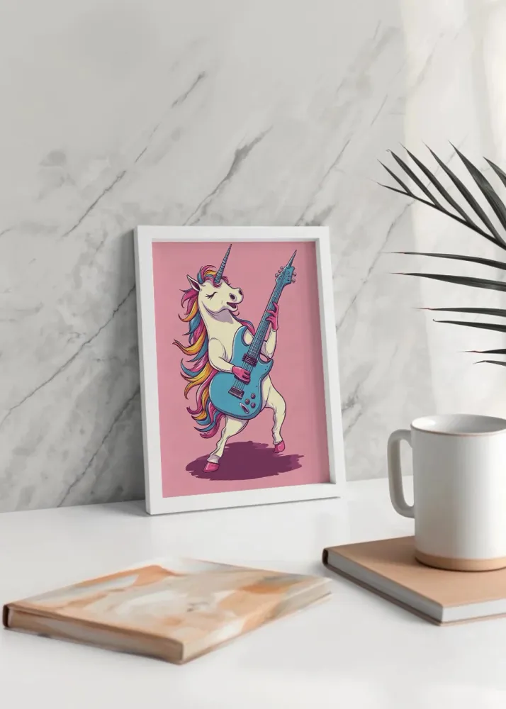 Licorne jouant de la guitare Fine Artic