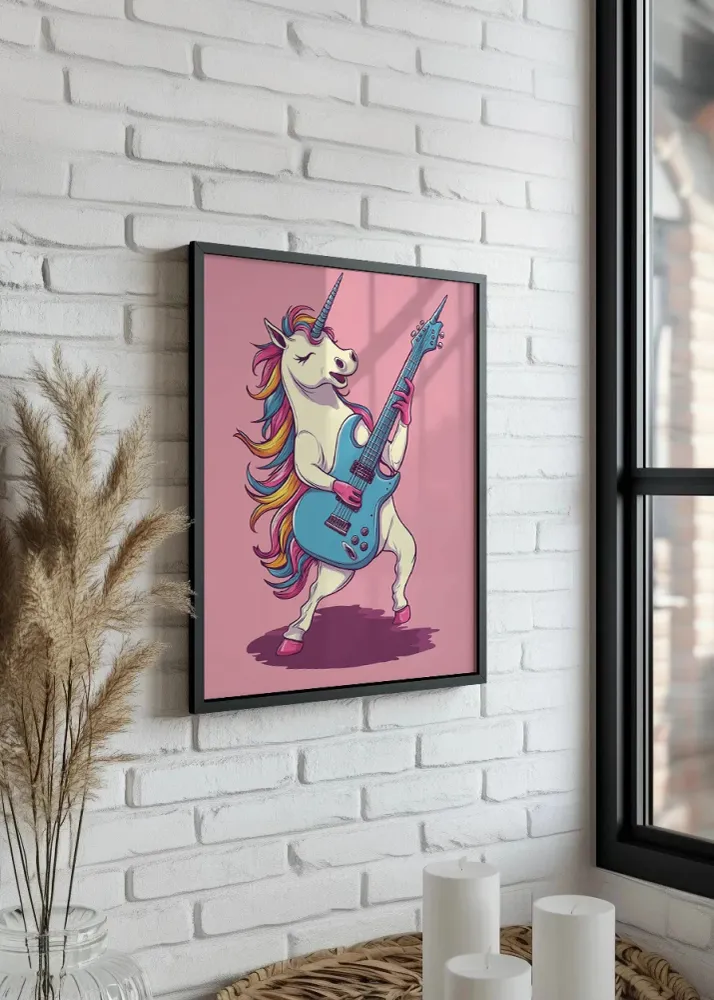 Licorne jouant de la guitare Fine Artic