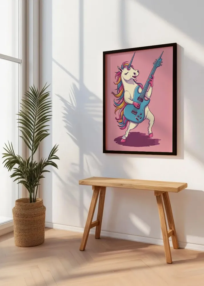 Licorne jouant de la guitare Fine Artic