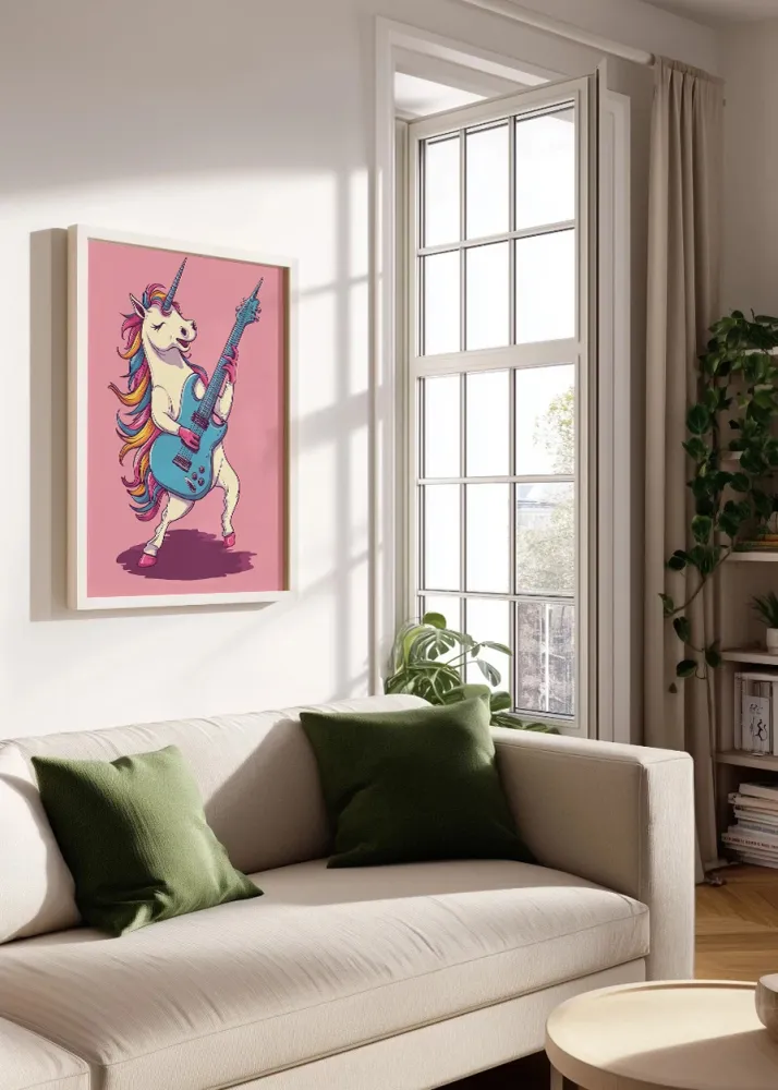 Licorne jouant de la guitare Fine Artic