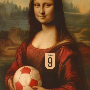 Mona Lisa footballeuse attaquante Fine Artic