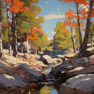 Petite rivière forestière Fine Artic