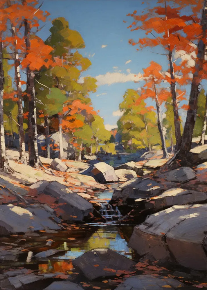 Petite rivière forestière Fine Artic