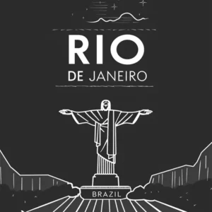 Rio de Janeiro style affiche Fine Artic