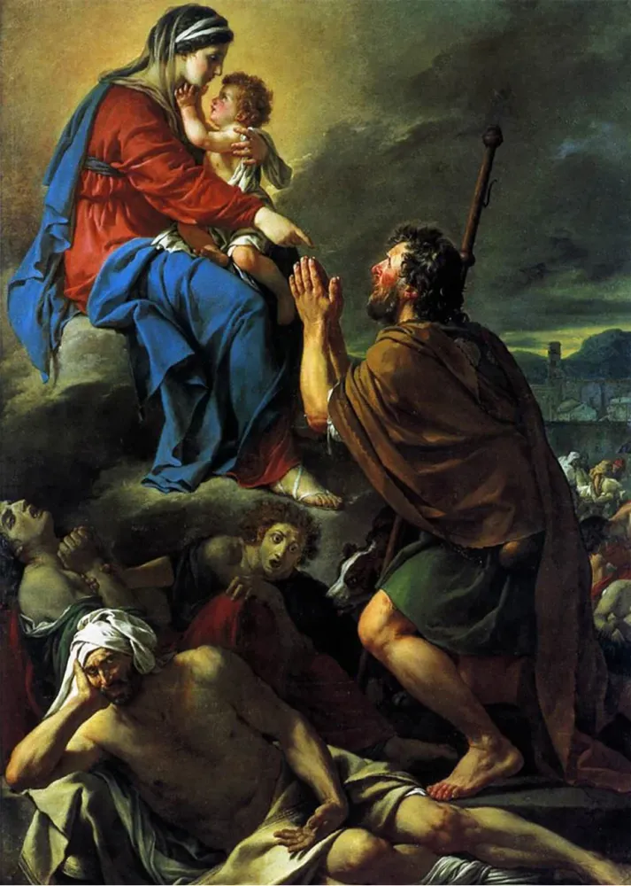 Saint Roch intercédant auprès de la Vierge pour les pestiférés (Jacques-Louis David) Fine Artic