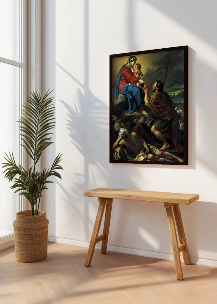 Saint Roch intercédant auprès de la Vierge pour les pestiférés (Jacques-Louis David) Fine Artic