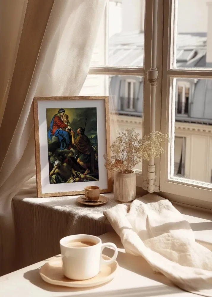 Saint Roch intercédant auprès de la Vierge pour les pestiférés (Jacques-Louis David) Fine Artic