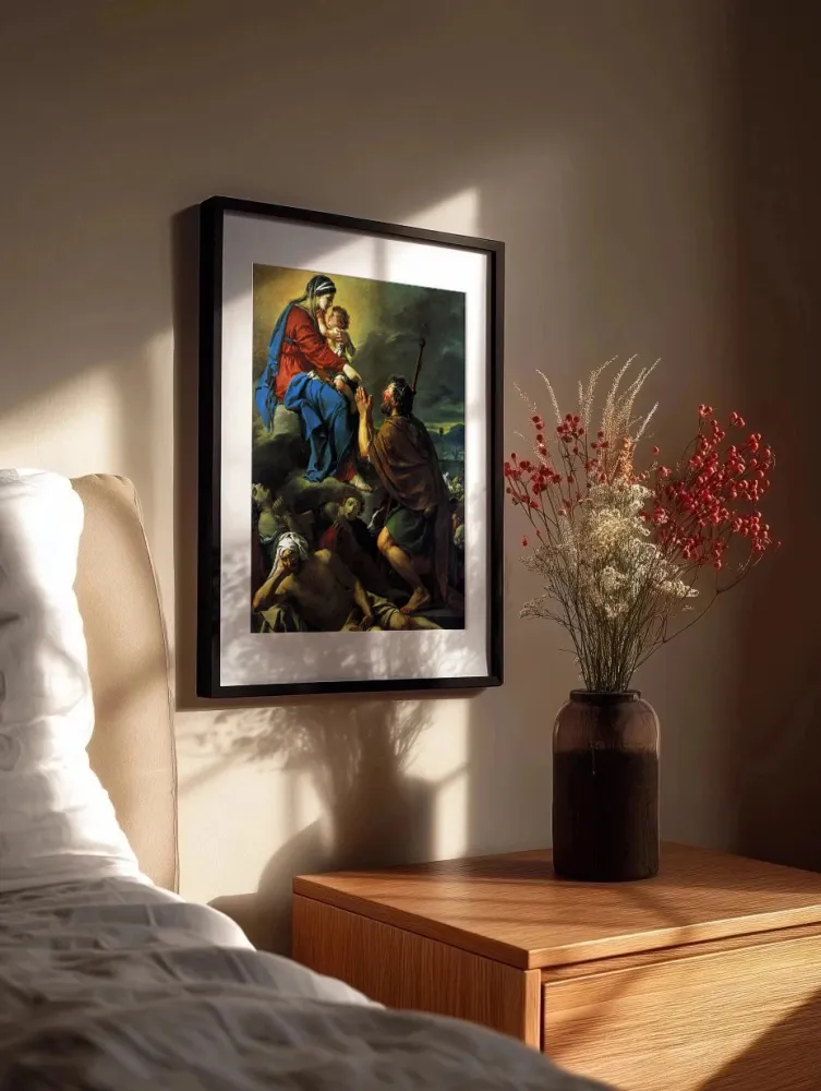 Saint Roch intercédant auprès de la Vierge pour les pestiférés (Jacques-Louis David) Fine Artic