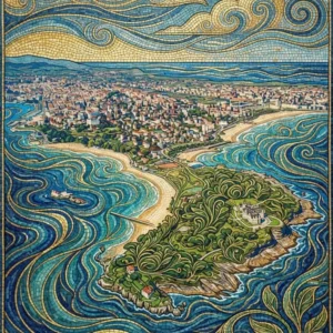 Santander péninsule de la Magdalena - Art nouveau Fine Artic