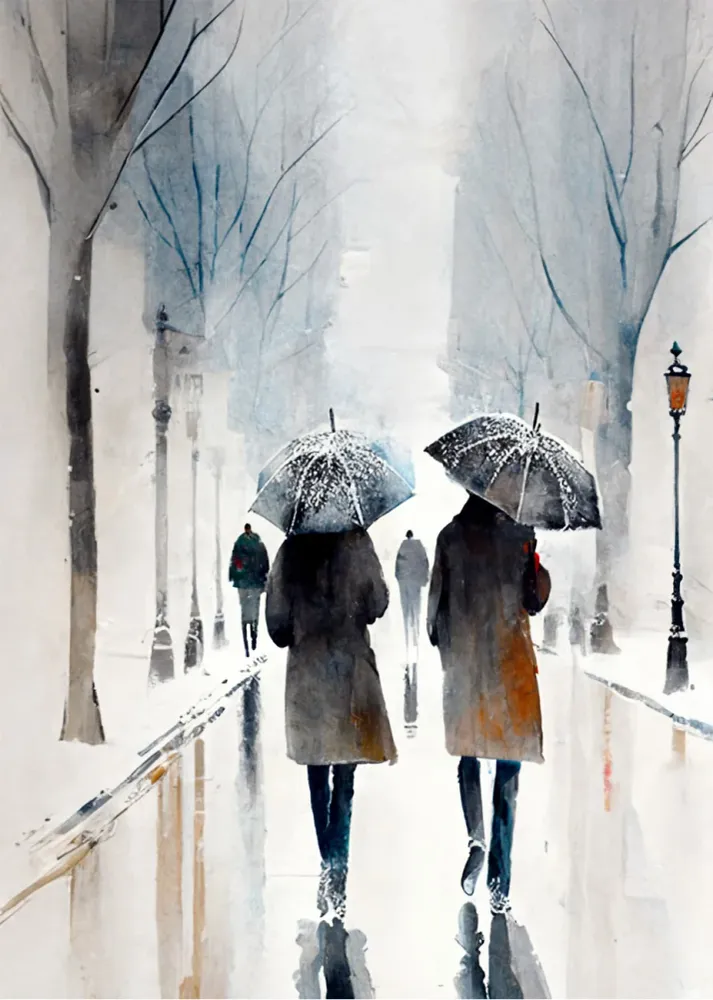 Sous deux parapluies Fine Artic
