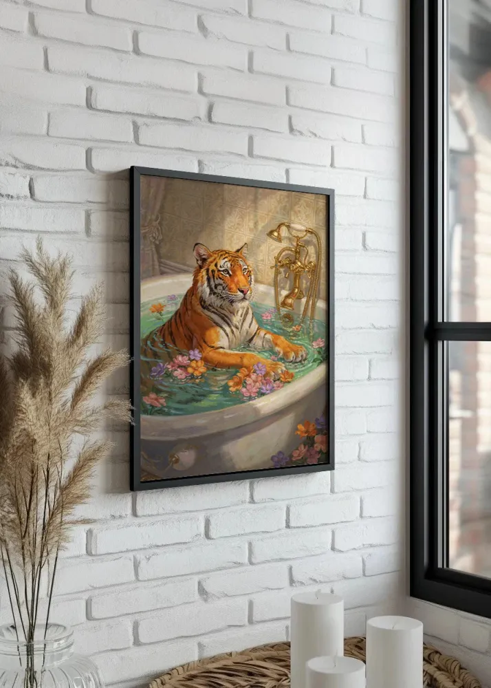 Tigre dans la salle de bain Fine Artic