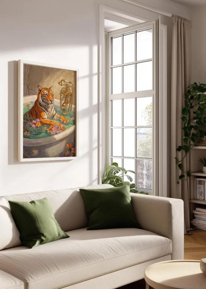Tigre dans la salle de bain Fine Artic