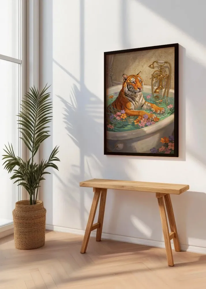 Tigre dans la salle de bain Fine Artic