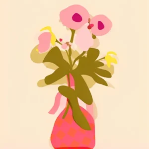 Vase de fleurs plat Fine Artic