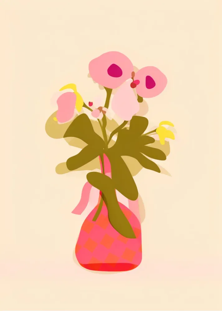 Vase de fleurs plat Fine Artic
