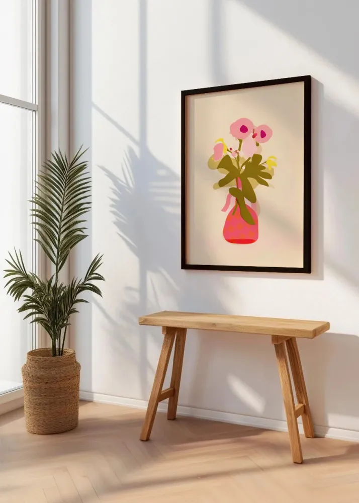 Vase de fleurs plat Fine Artic